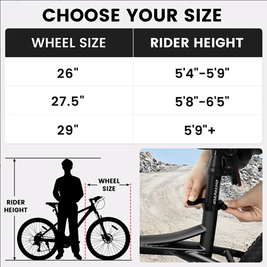 26 Inch Mountain Bike,21 Speed with High-Carbon Steel Frame Bike for Adults,Dual Disc Brake Mountain Bicycle for Men Womens - Image 3