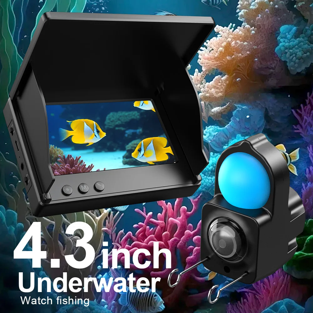 Portable Fish Depth Finder Water Handheld 1080P 4.3 Inch LCD Fish Finder Underwater 120° Fishing Camera With Night Vision - Image 6