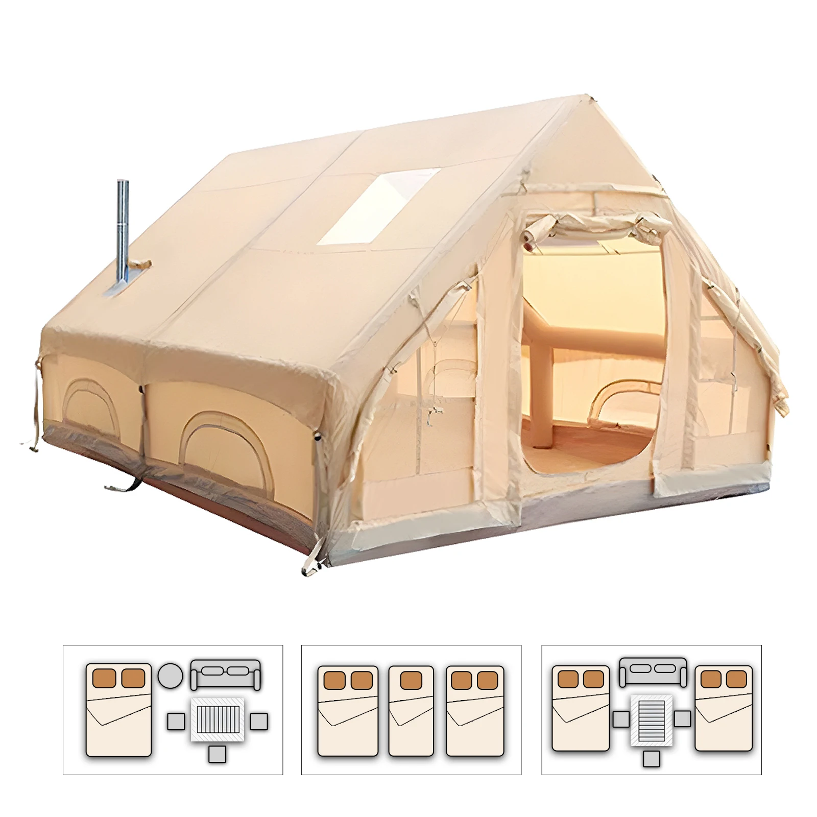 Inflatable Tents for Camping,Large Inflatable Camping Tent with Hand Pump,Inflatable Tent,Easy Setup Tents for Camping Portable