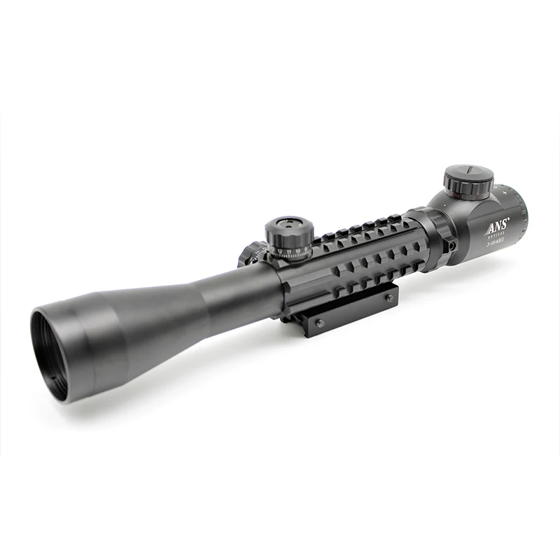 3-9X40 Illuminated Tactical Rifle Scope with Red Laser & Holographic Dot Sight - Image 3
