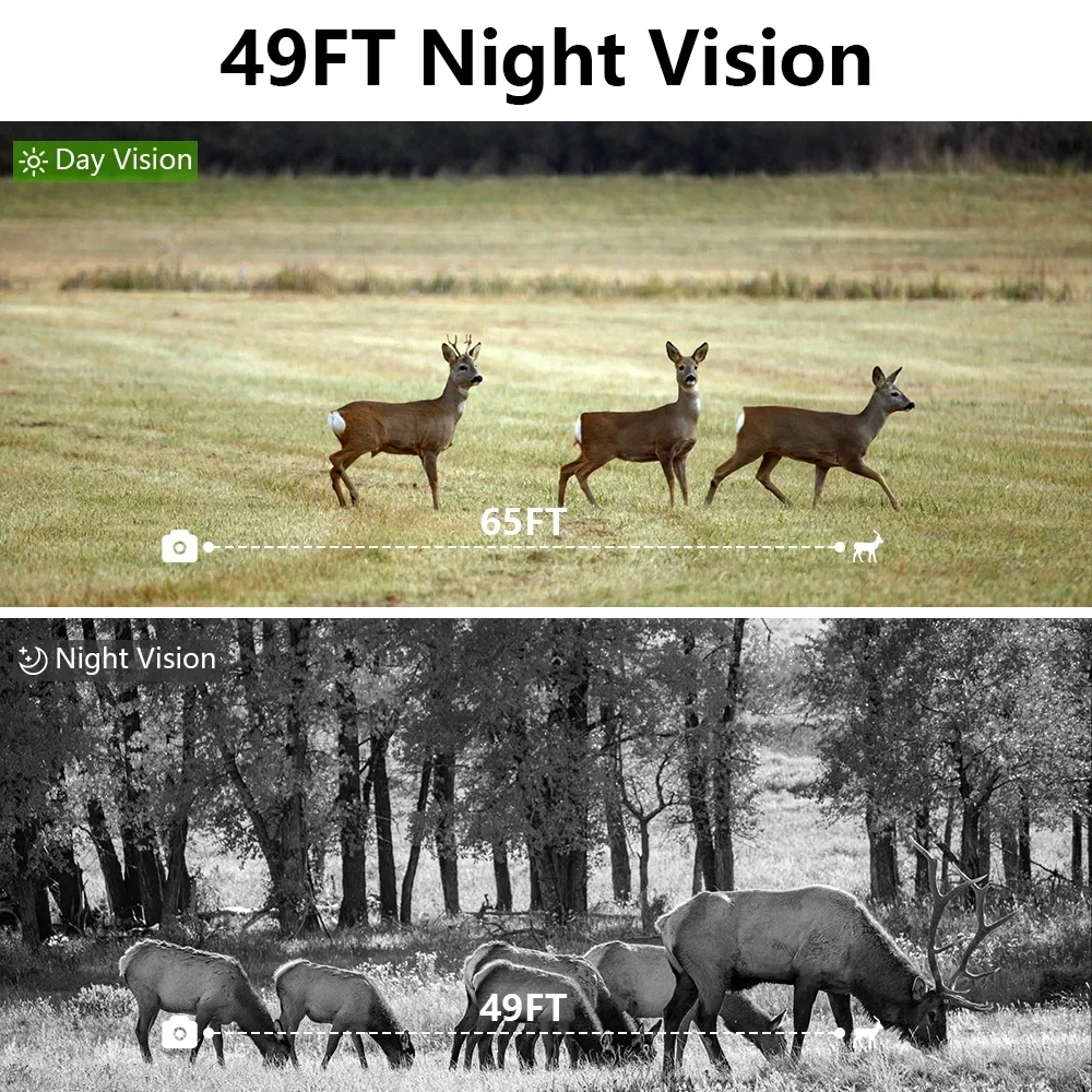 PR802W Trail Hunting Camera 5K 8k with Bluetooth Wifi App Viewed Photos Video for Wild Life Observation Orchard Monitoring - Image 3