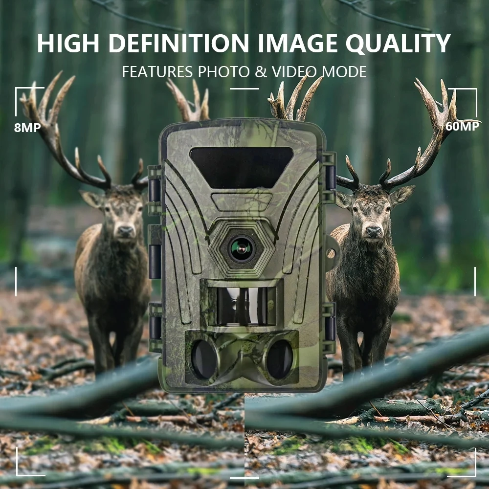 PR802W Trail Hunting Camera 5K 8k with Bluetooth Wifi App Viewed Photos Video for Wild Life Observation Orchard Monitoring - Image 4