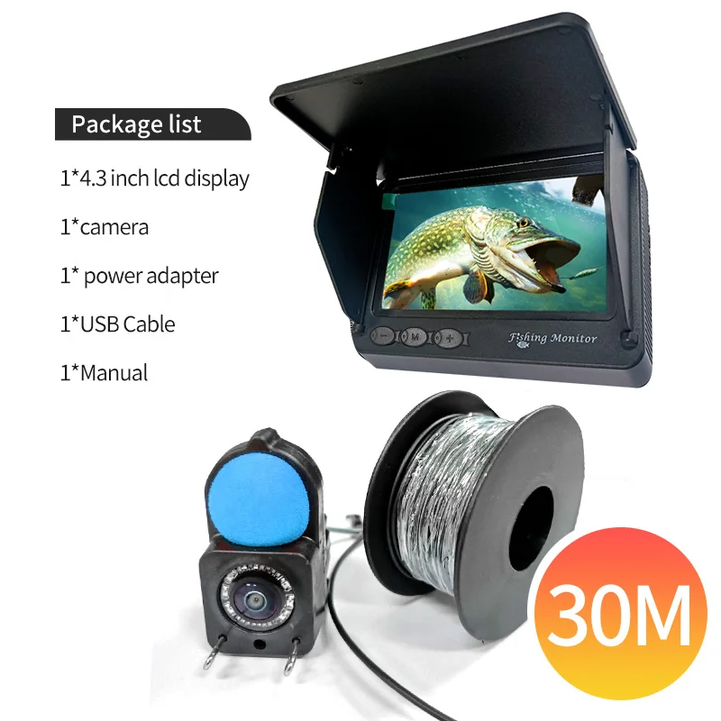 Portable Fish Depth Finder Water Handheld 1080P 4.3 Inch LCD Fish Finder Underwater 120° Fishing Camera With Night Vision - Image 10