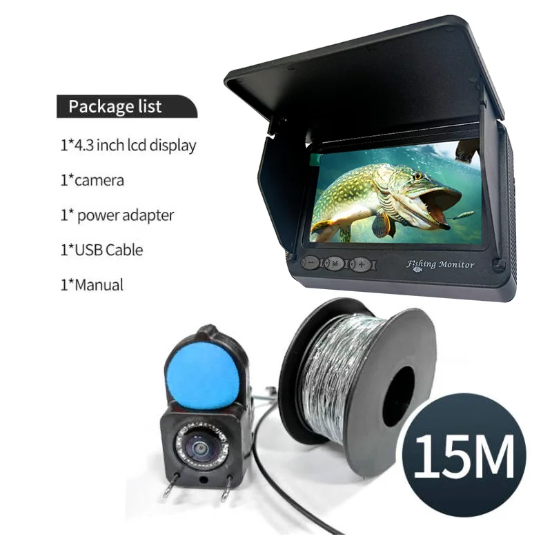 Portable Fish Depth Finder Water Handheld 1080P 4.3 Inch LCD Fish Finder Underwater 120° Fishing Camera With Night Vision - Image 12